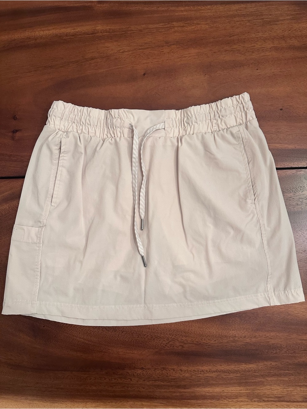 Avalanche Cream Elastic-Waist hiking golf Tech Skirt skort buil In shorts Large